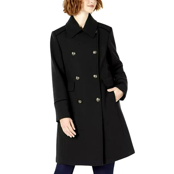 Vince Camuto Jackets & Blazers - Vince Camuto $340 Black Wool Blend Double-Breasted Coat XXL NWT